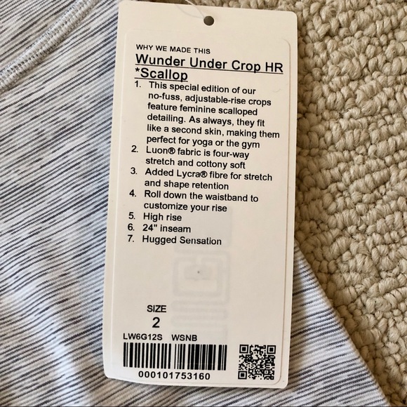 ❌SOLD❌ NWT Lululemon Wunder Under Crop HR Scallop - Picture 5 of 8